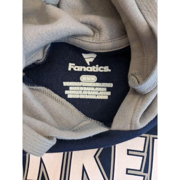 NWT! Fanatics Genuine Merch NEW YORK YANKEES Hoodie Blue/Gray Women's M - Picture 9 of 10